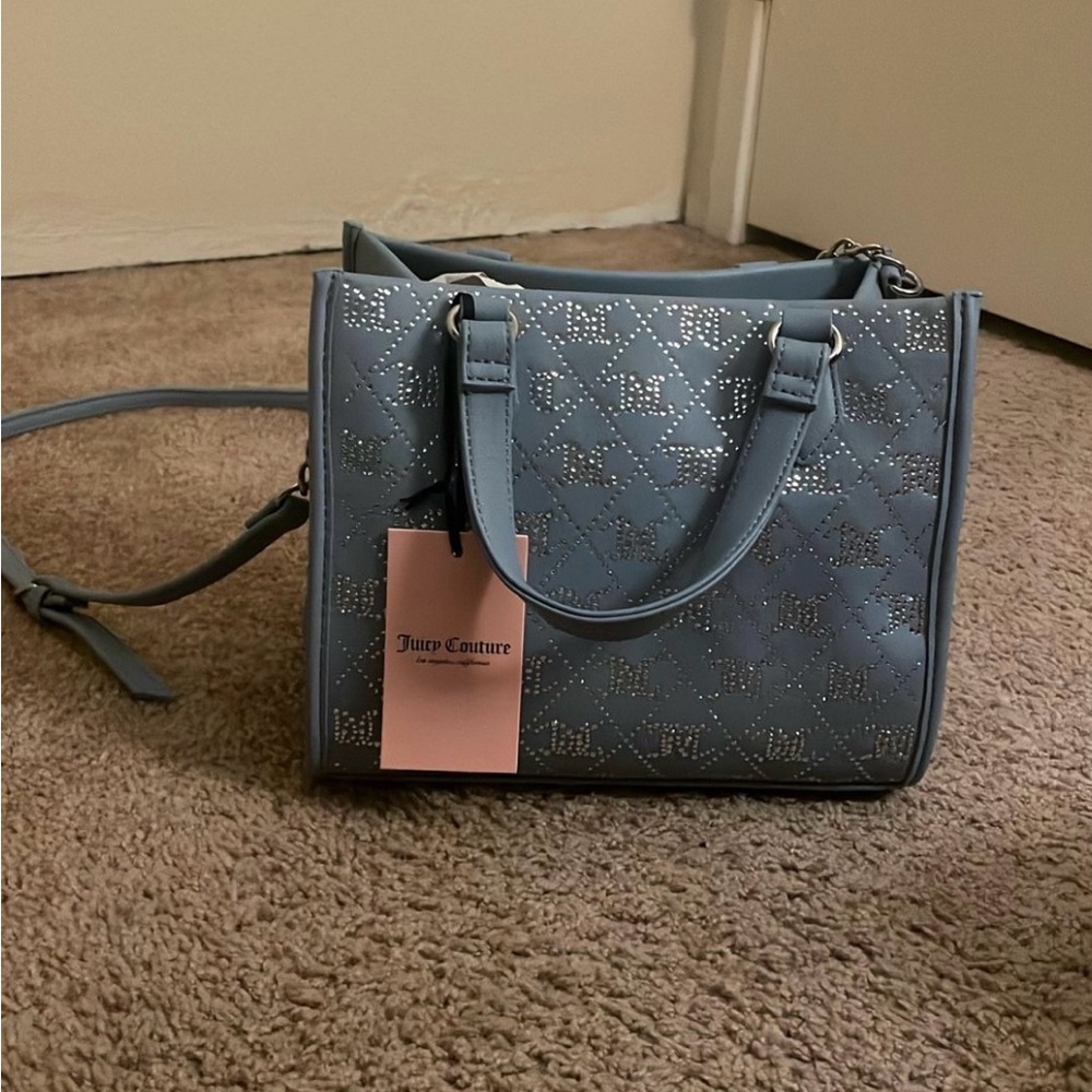 Juicy Couture Blue Quilted Satchel
